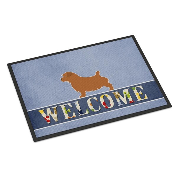 Carolines Treasures 24 x 36 in. Norfolk Terrier Welcome Indoor or Outdoor Mat BB5513JMAT - main